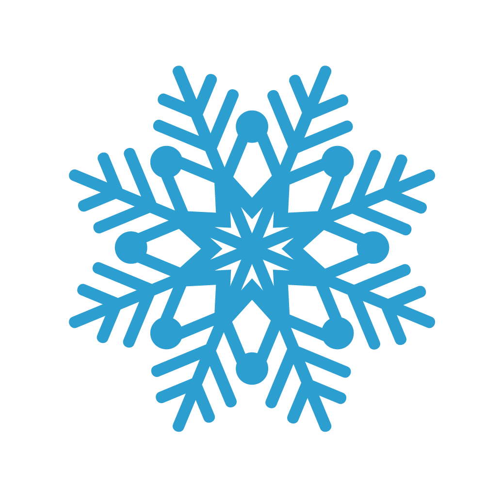 手绘蓝色简约雪花素材 高清装饰元素png素材 90设计手机站