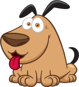 手绘卡通小狗狗年形象