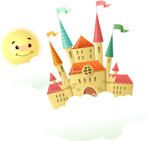 卡通城堡png元素