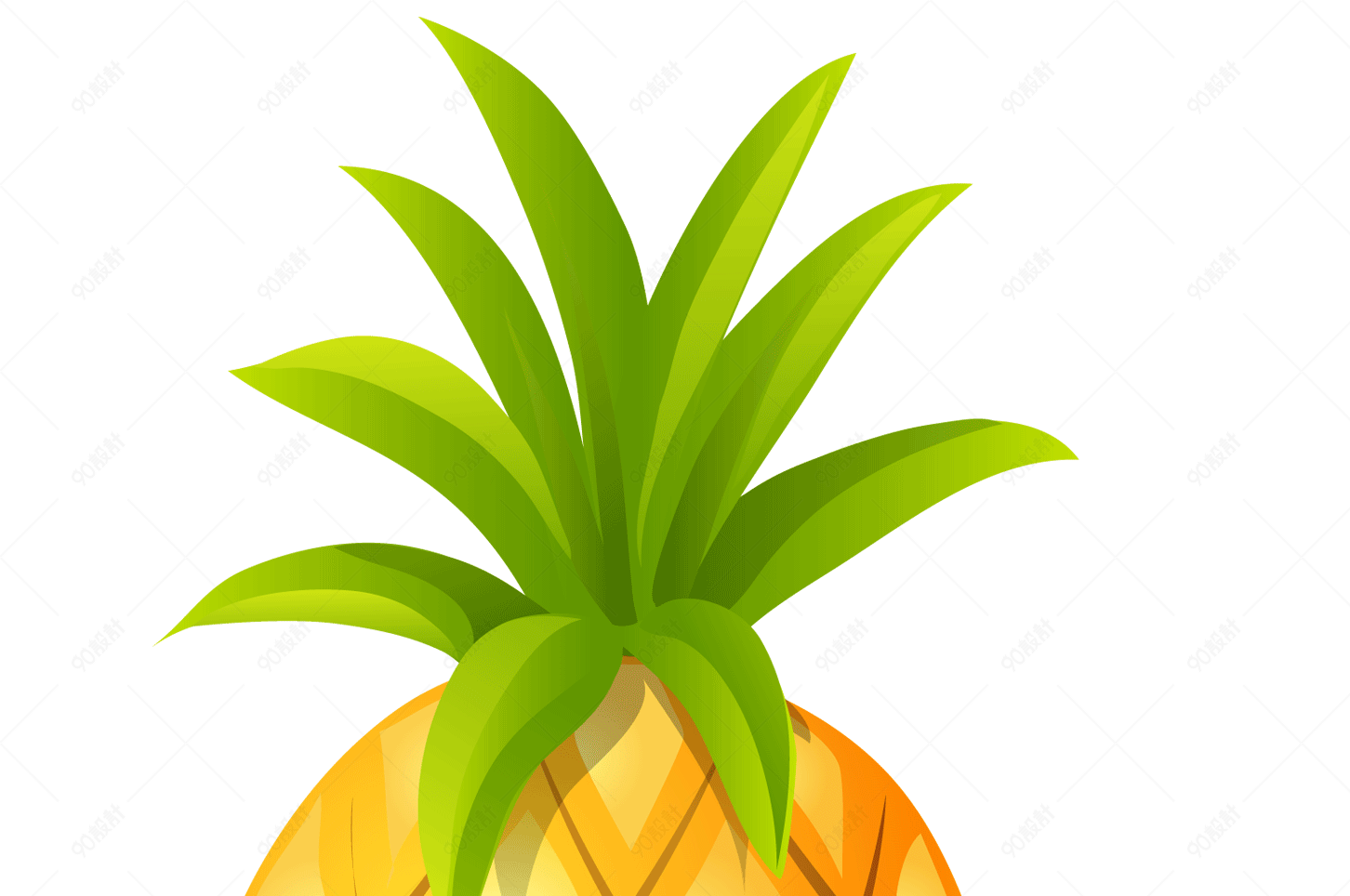 手绘菠萝png元素