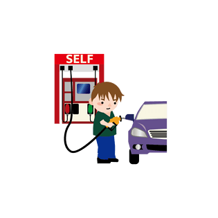 加油站汽车设施卡通插图免扣元素