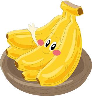 卡通手绘香蕉水果png元素