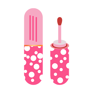 女王节卡通红色唇釉元素设计