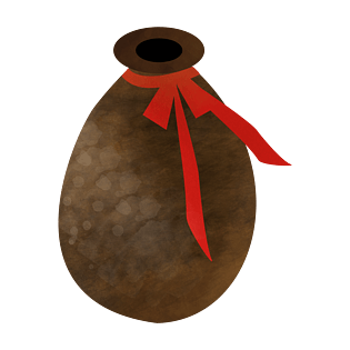 清明节古风水墨酒坛元素