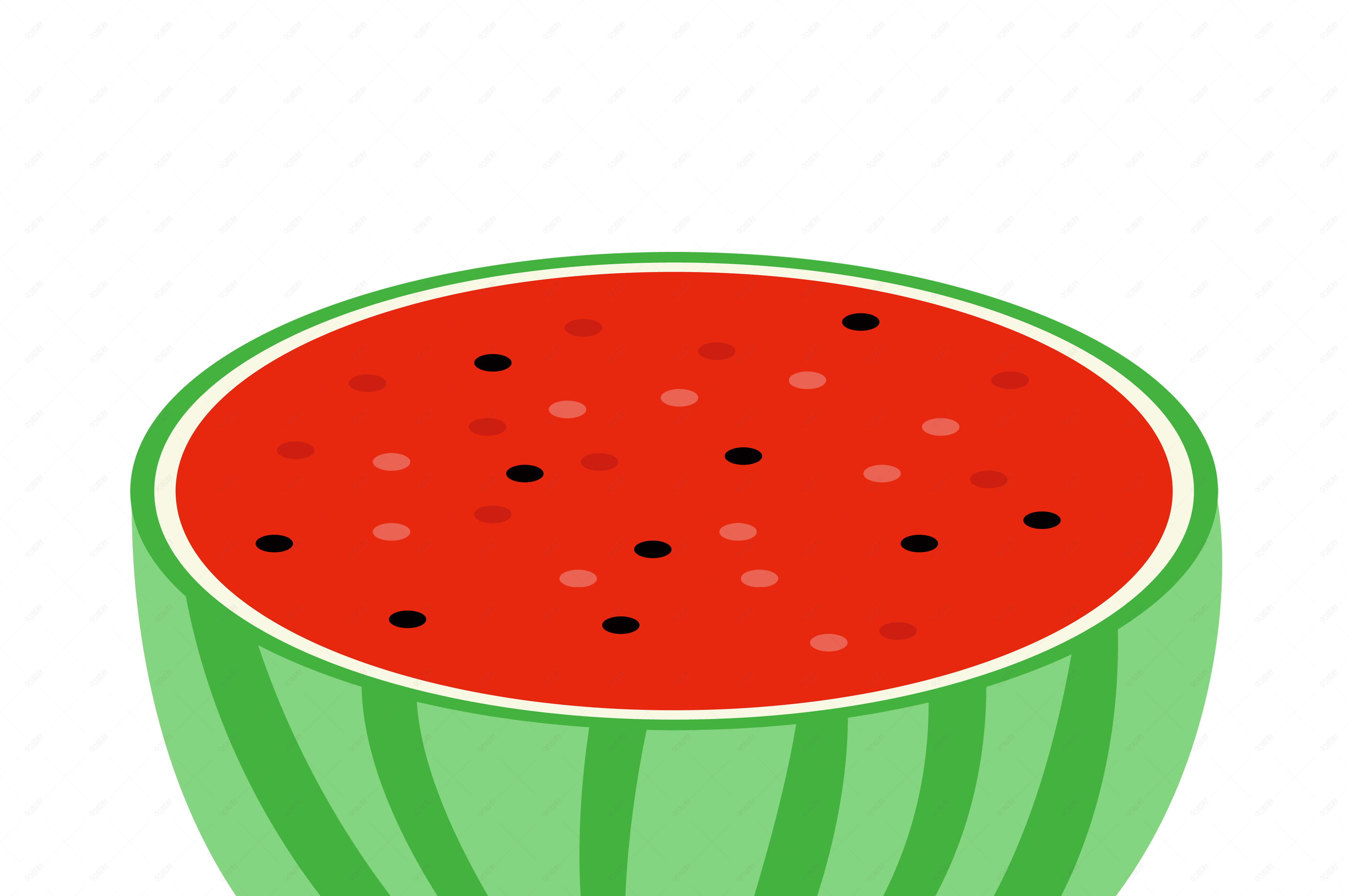 手绘小暑西瓜元素设计