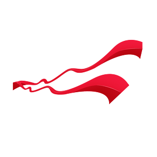 手绘国庆节红色红绸元素设计