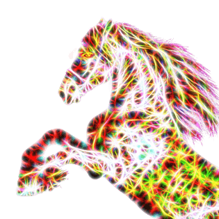 炫酷梦幻多彩飞马元素