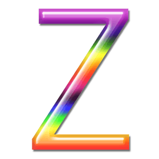 立体炫彩字母彩虹字体z