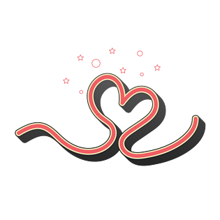 爱心装饰线条素材免扣png