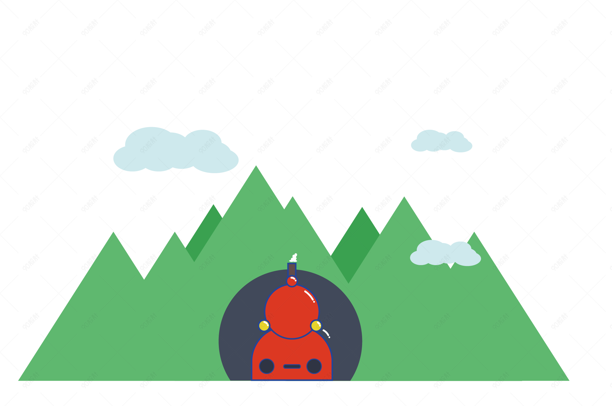 山洞森林交通小火车