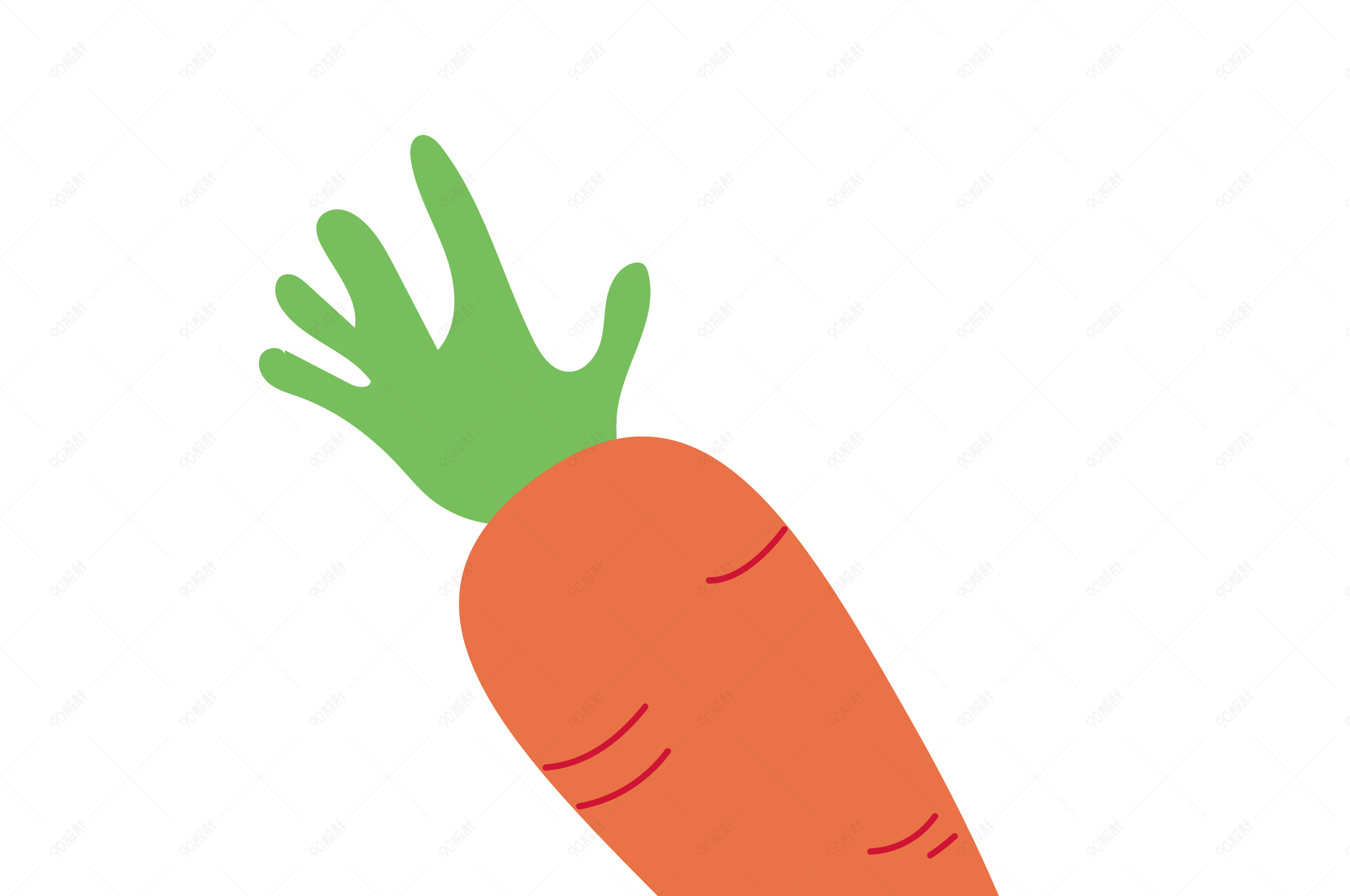 有营养的卡通手绘胡萝卜