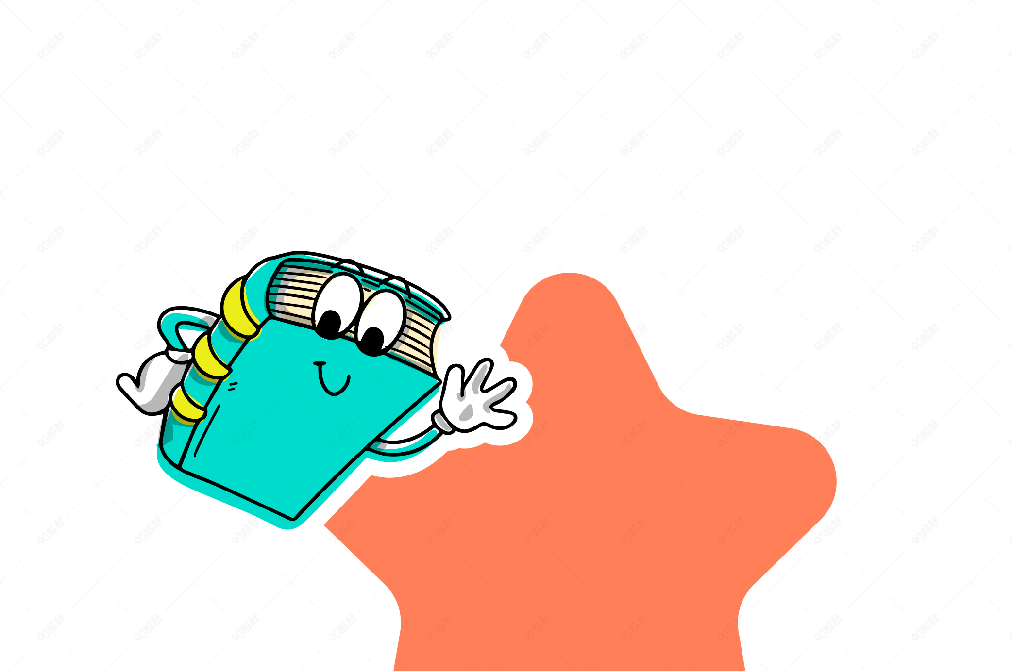 开学季可爱卡通小标签