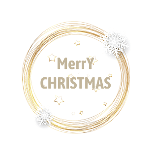 圣诞节金属渐变圆圈装饰素材