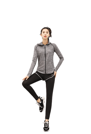 秋装灰色运动套装女美丽时尚女模特女生