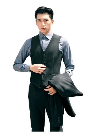 秋装灰色西装商务男帅气时尚男模特男生
