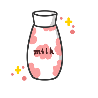 立夏夏日清凉手绘卡通牛奶