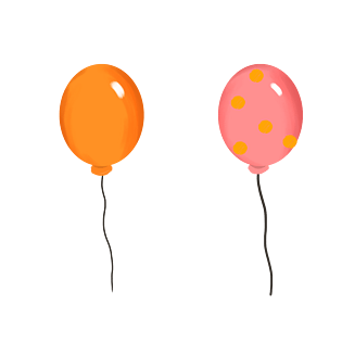 母亲节装饰手绘卡通彩色气球