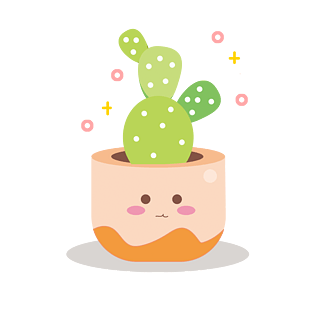 立夏夏日手绘仙人掌植物小清新插画盆栽