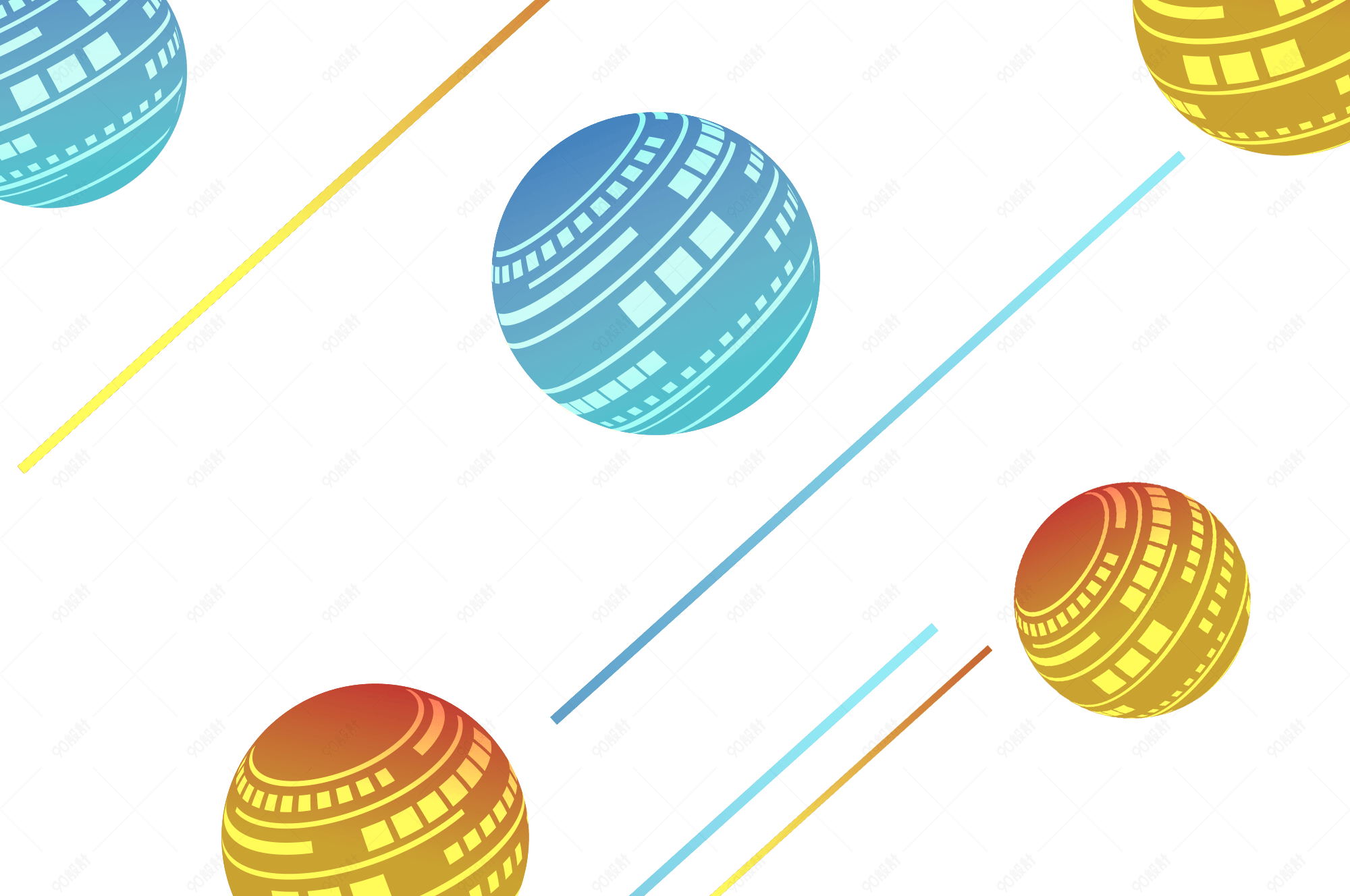 炫酷科技风3d球体背景