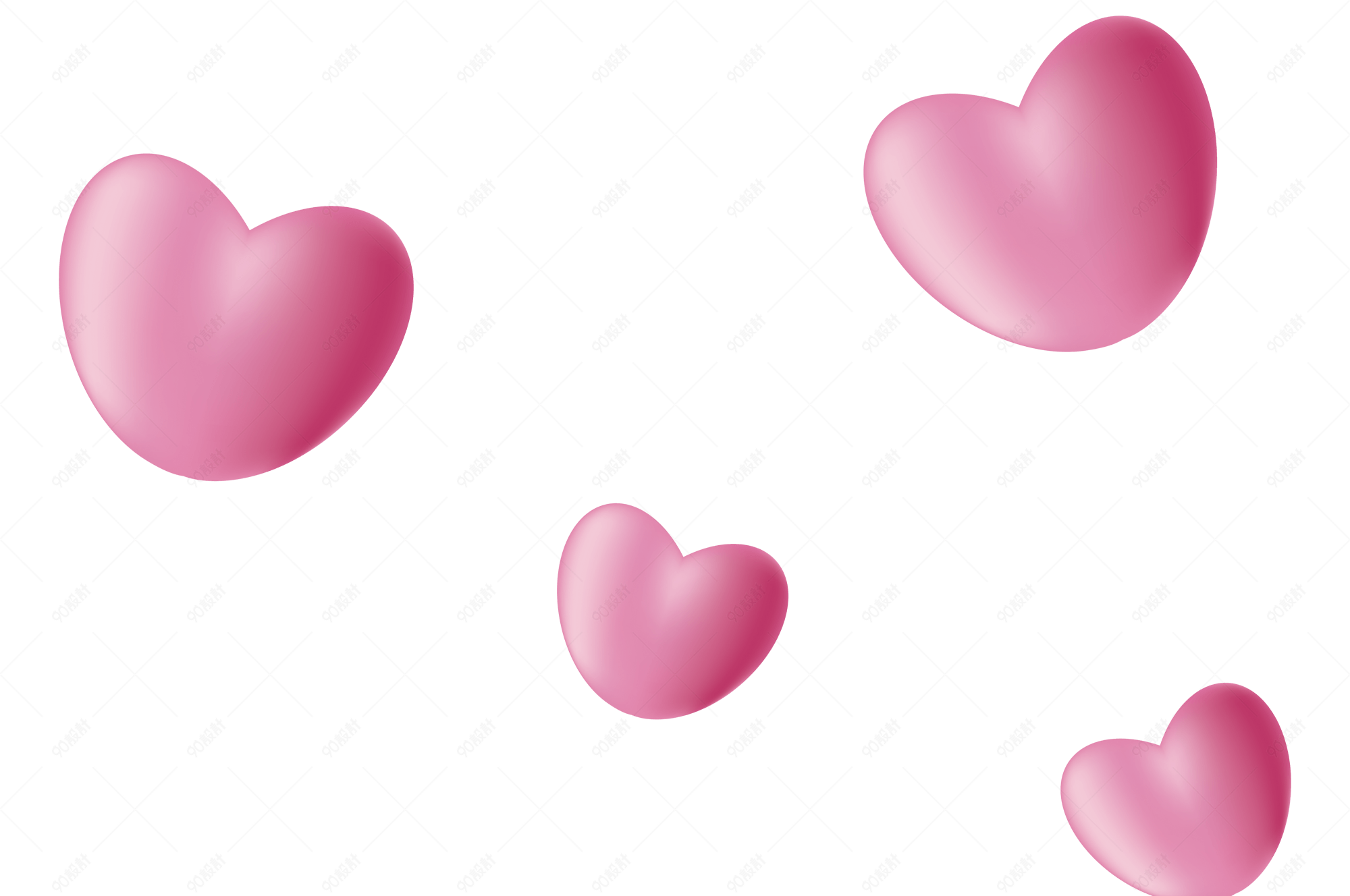 七夕节情人节流体渐变爱心