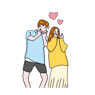 恋爱精灵爱情可爱装饰pngpsd2000*2000心心相印情侣款甜蜜可爱爱心