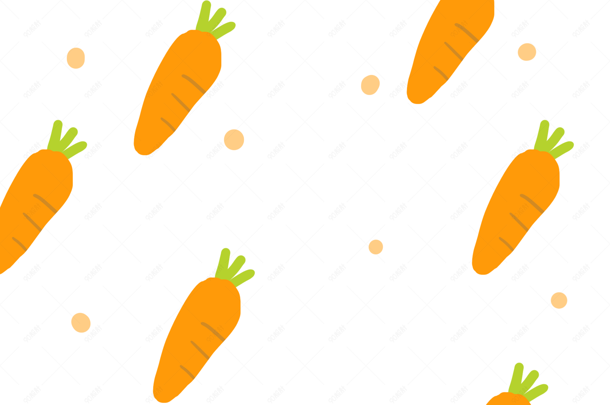 立夏夏日清凉手绘胡萝卜背景