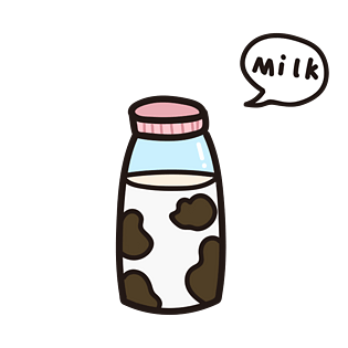 立夏夏日卡通手绘可爱牛奶