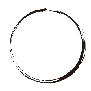 中国风水墨泼墨圆形边框文本框