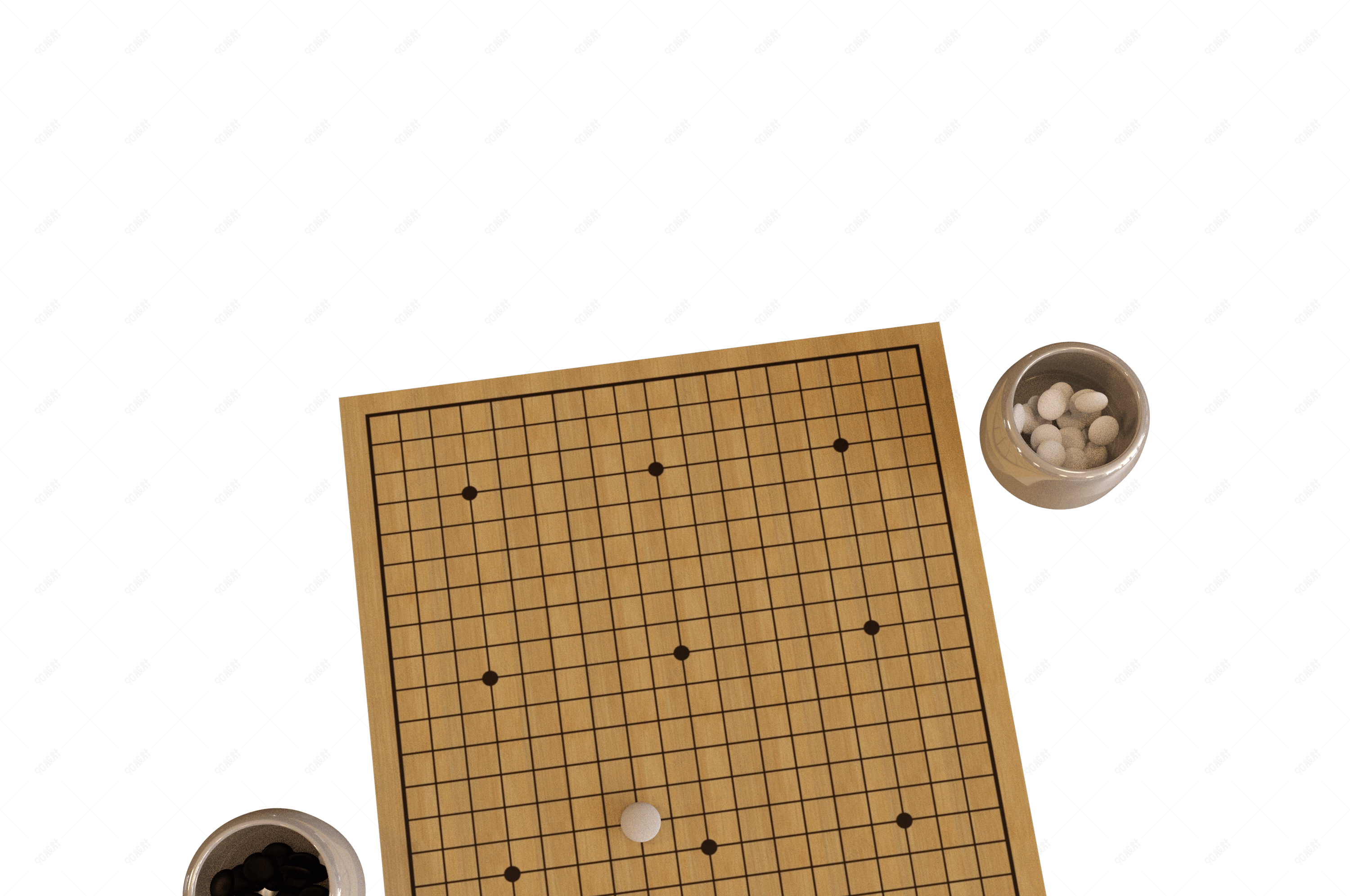 仿真原木色围棋盘场景免扣素材【免抠元素png】-90设计网