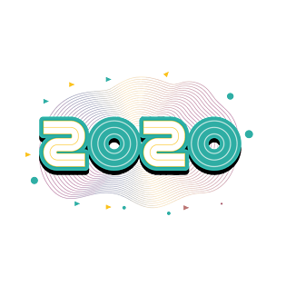 2020数字线条风艺术字