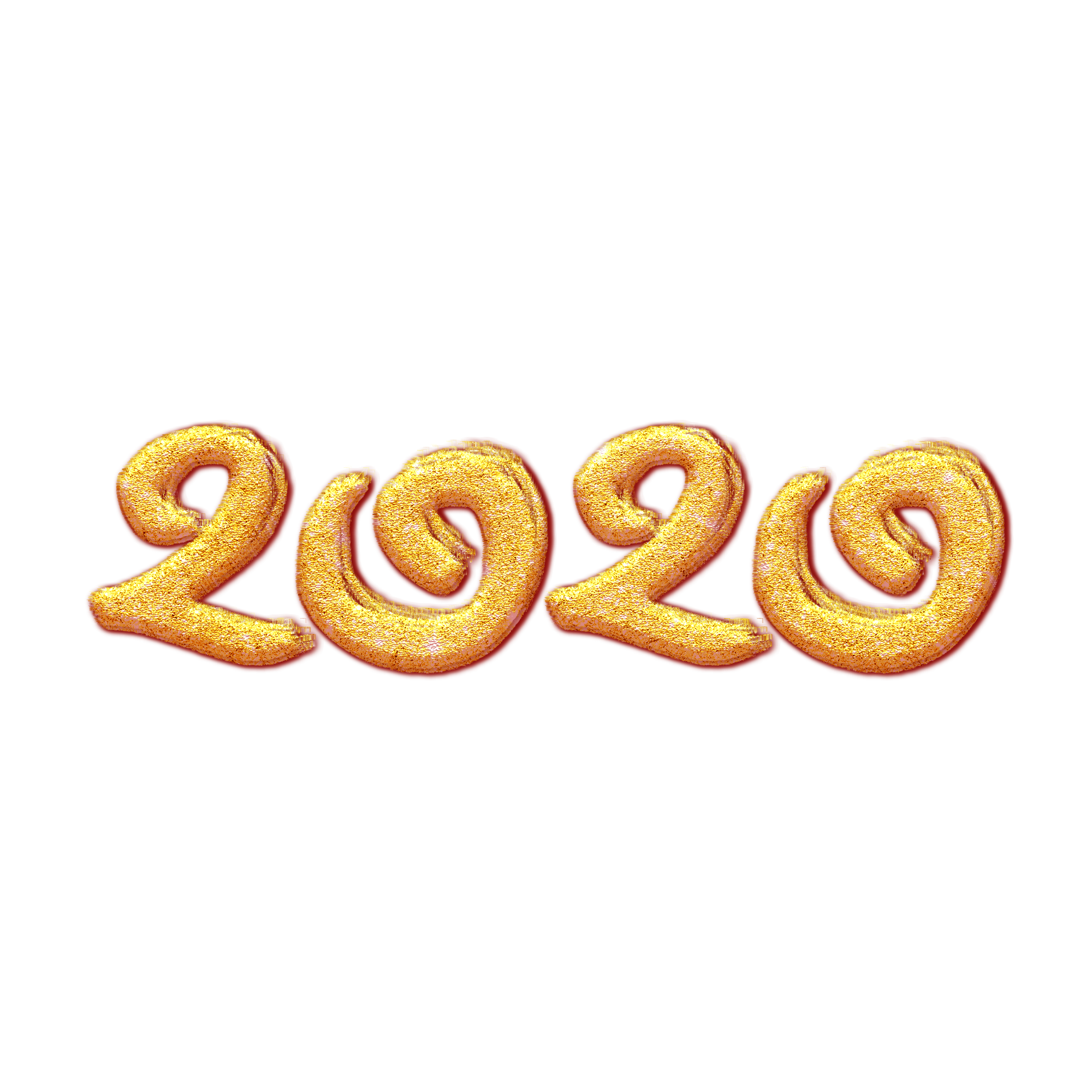 2020新年金色艺术字图片