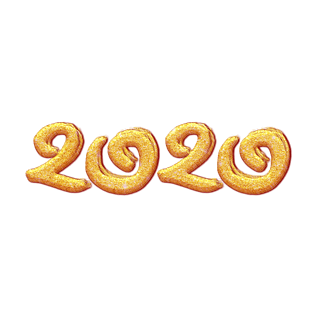 2020新年金色艺术字