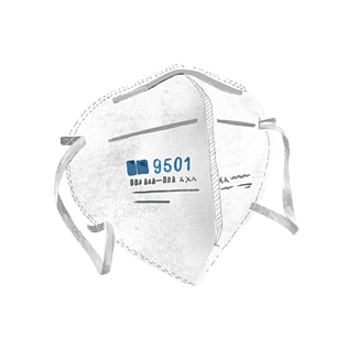 手绘n95口罩防病毒插画