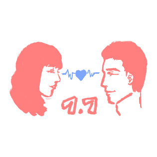 七夕情人节粉色情侣头像贴纸