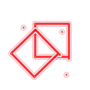 炫彩荧光边框png免抠