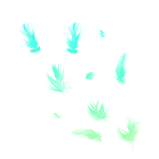 羽毛渐变飘落免抠png