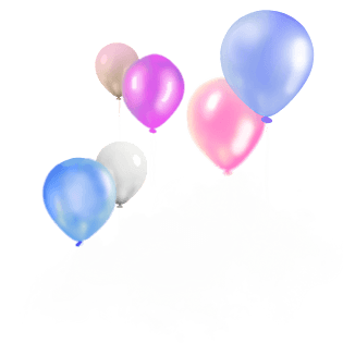 气球气氛漂浮气氛海报气氛边框漂浮气氛玫瑰叶子手绘活动气氛元素海报