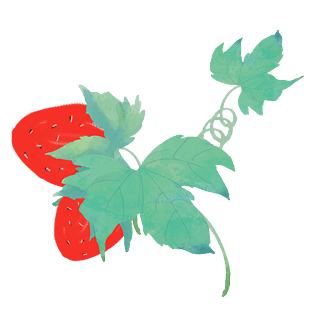 甜美水果藤蔓红色草莓