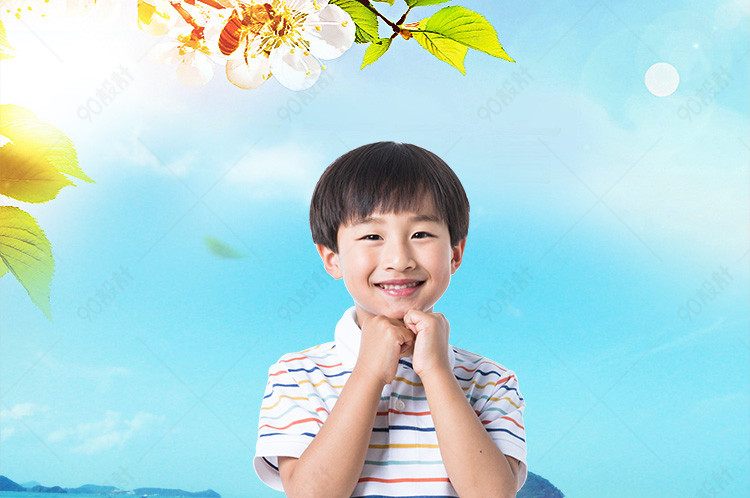 唯美儿童男童t恤详情页分层稿