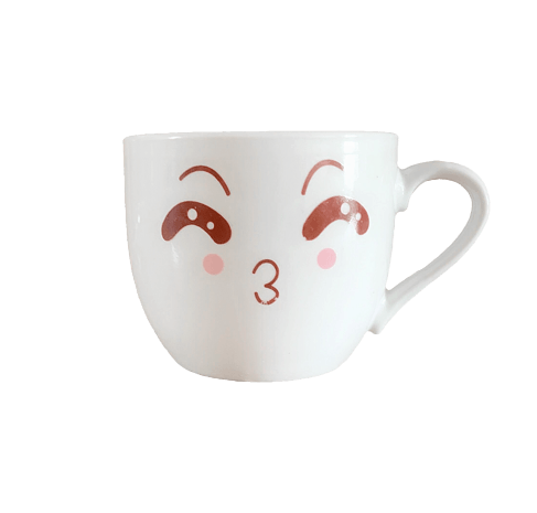 可爱脸卡通水杯杯子实物