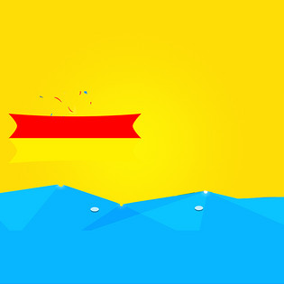 扁平化黄色蓝色多边形主图直通车背景