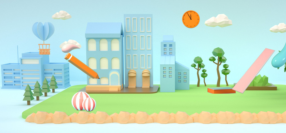 卡通学校背景素材 高清卡通学校背景图片免费下载 90设计网