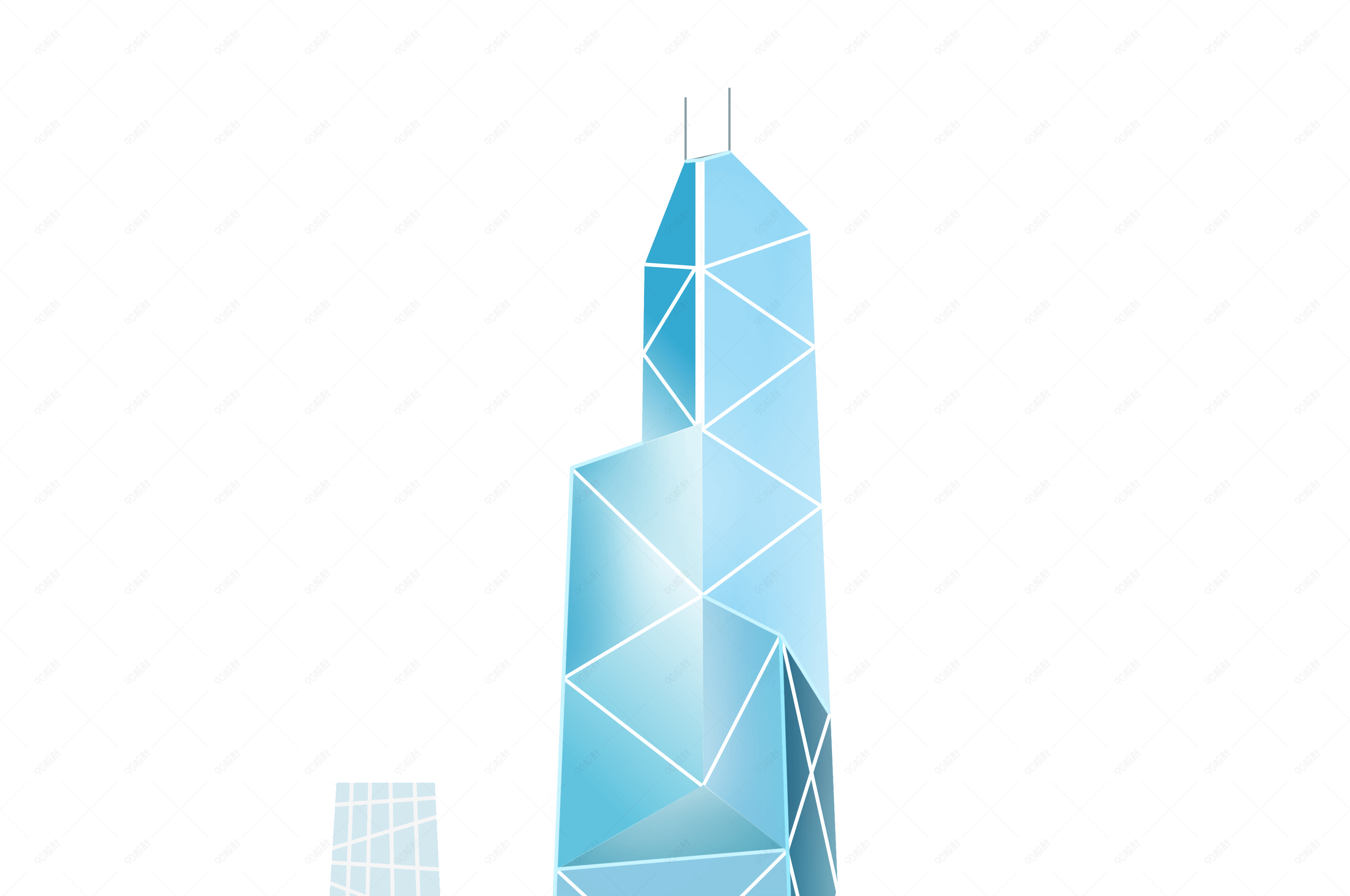 国内地标建筑——香港中银大厦【免抠元素png】-90设计网