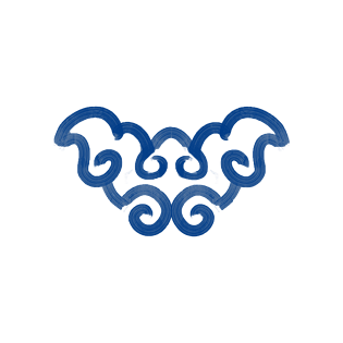 中国风水彩蝙蝠图腾装饰元素