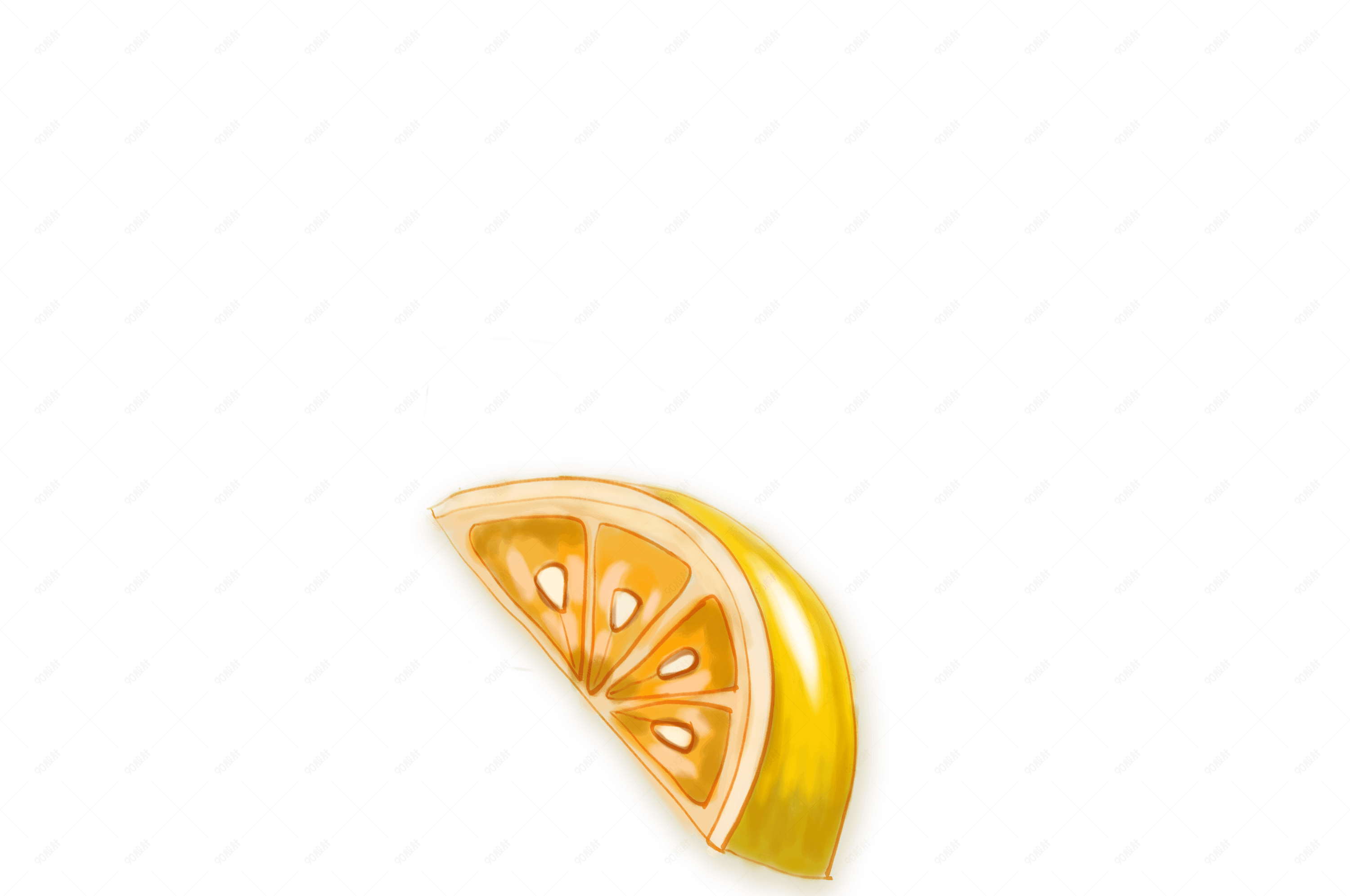 天猫游泳节夏季橙子手绘