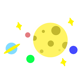 简约手绘卡通星球太空