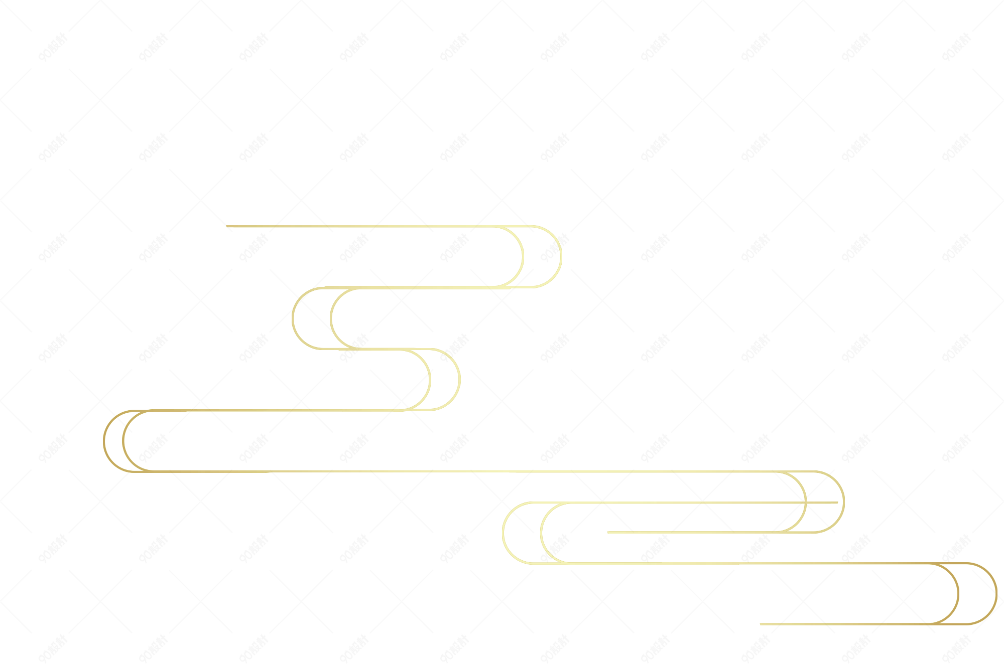 中式复古金色云纹古典装饰