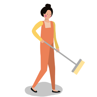 劳动节劳动人民卡通清洁工