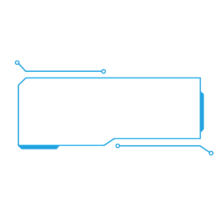 蓝色几何科技感边框文本框