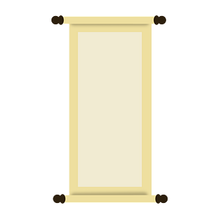 简约手绘中国风画卷边框